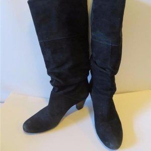 SHOE BOX BLACK SUEDE  KNEE-HIGH BOOTS 37/7